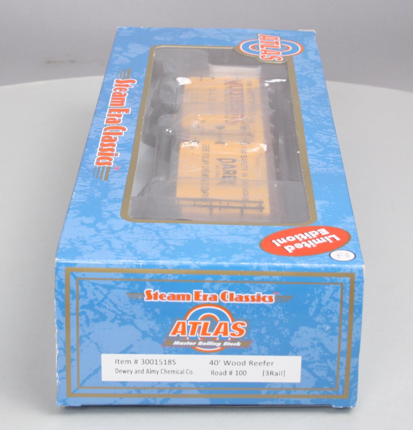Atlas 3001518S O Dewey and Almy Chemical Co 40' Wood Reefer #100 - 3-Rail LN/Box