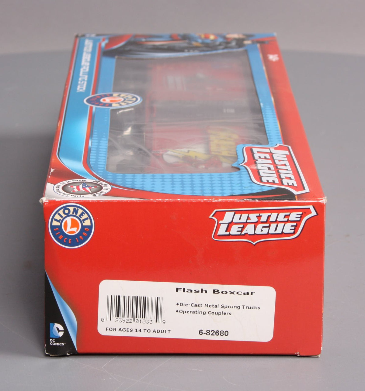 Lionel 6-82680 O Scale Justice League - Flash Boxcar NIB