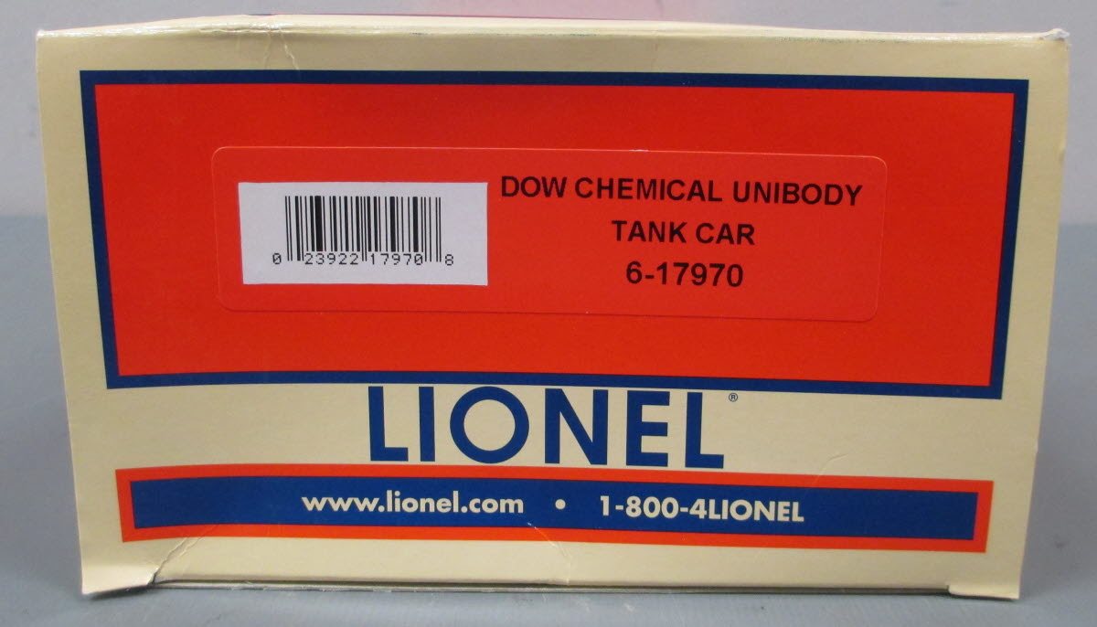 Lionel 6-17970 O Gauge DOW Chemical Unibody Tank Car #72160 NIB