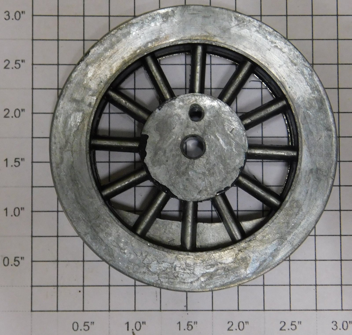 Lionel 390-42 Black Spoked 2-1/2" Std. Steam Loco Plain Wheel Fits 384E