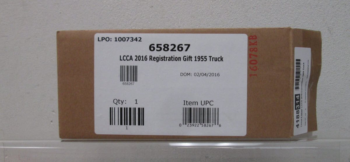 Lionel 6-58267 LCCA 2016 Convention Motorized 1955 Pickup Truck NIB