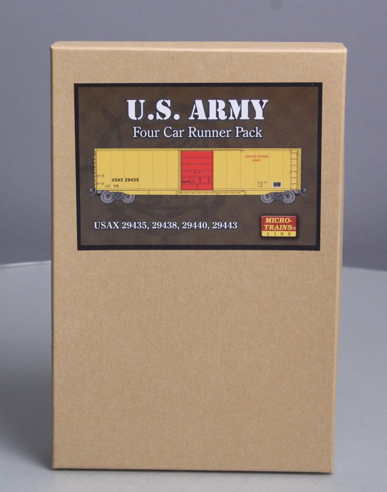 Micro-Trains 99300019 N USAX 50' Single Door Boxcar w/o Roof Walk Runner Pack LN/Box