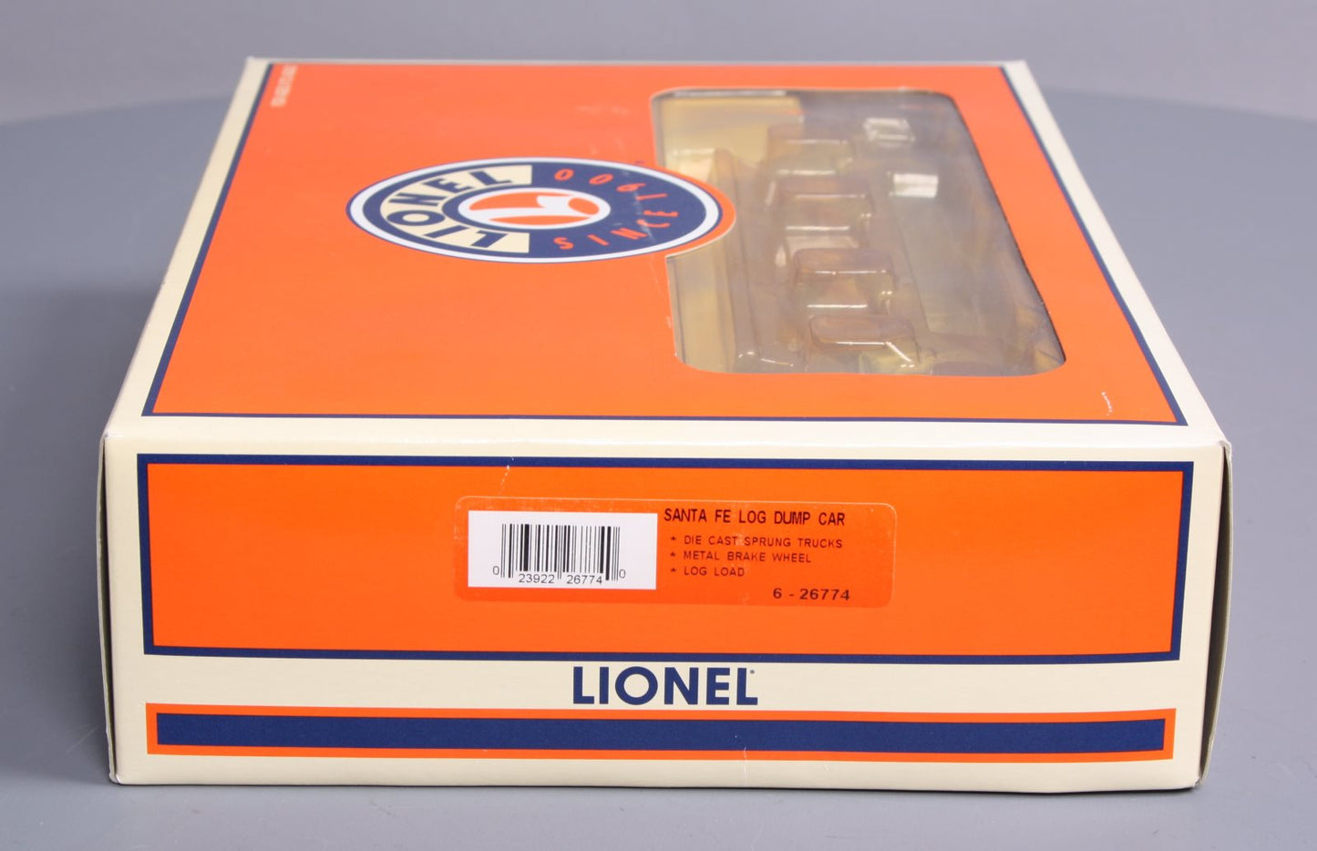 Lionel 6-26774 O Gauge Santa Fe Log Dump Car LN/Box