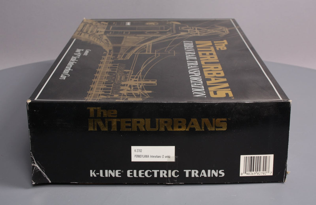 K-Line K-2702 Pennsylvania 17.5" Heavyweight Interurban Cars (Set of 2) EX/Box