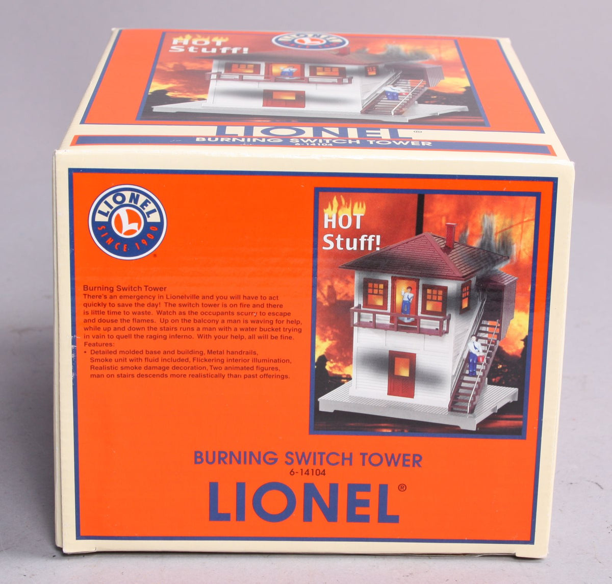 Lionel 6-14104 O Gauge Animated Burning Switch Tower LN/Box