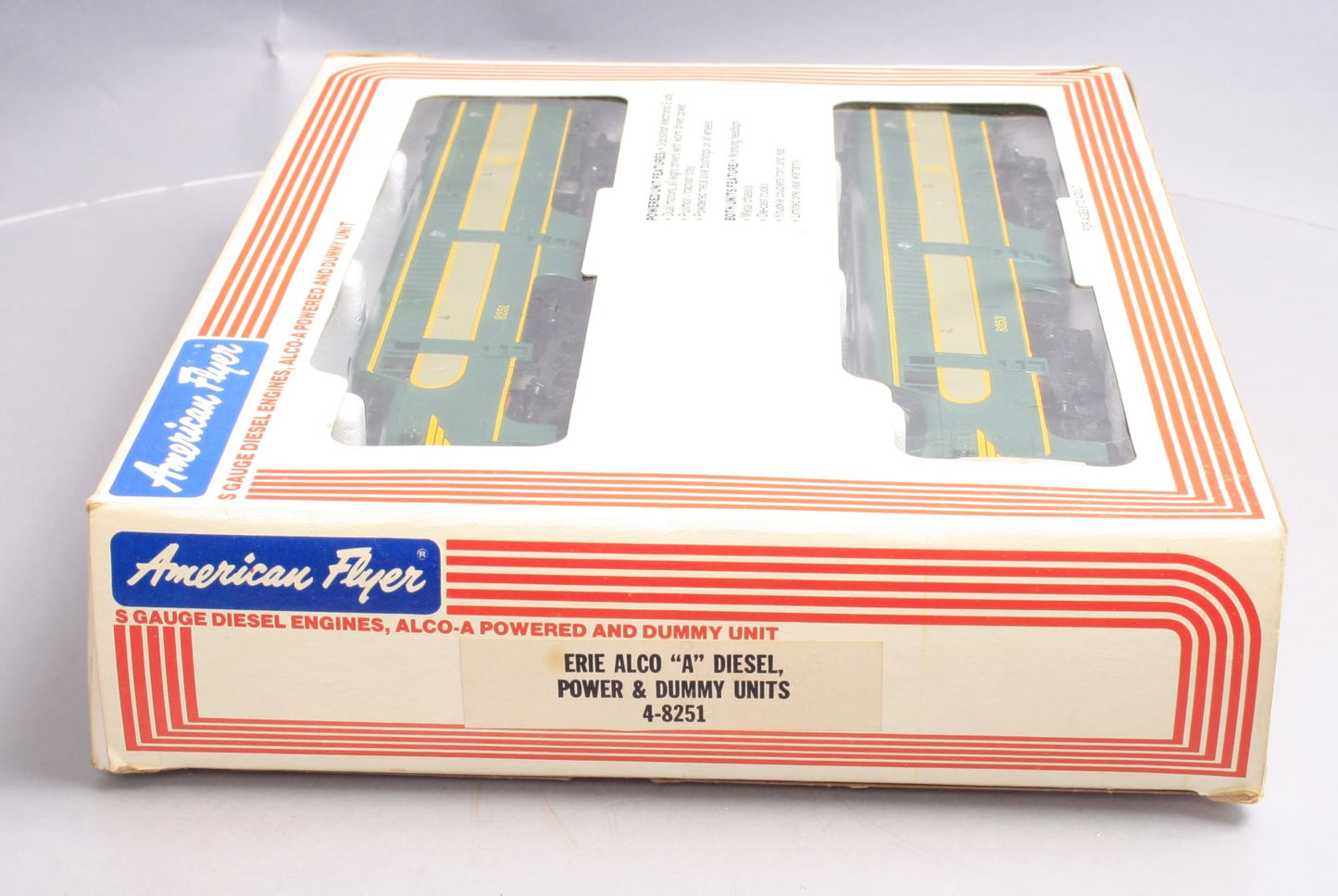 American Flyer 4-8251 S Gauge Erie Alco AA Diesel Locomotive Set LN/Box