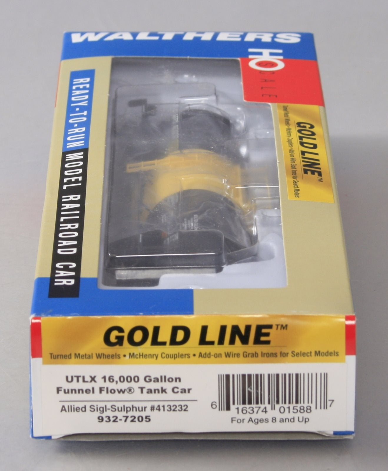 Walthers 932-7205 HO Allied Chemical UTLX 16k Gal. Funnel Flow Tank Car #413232 LN/Box