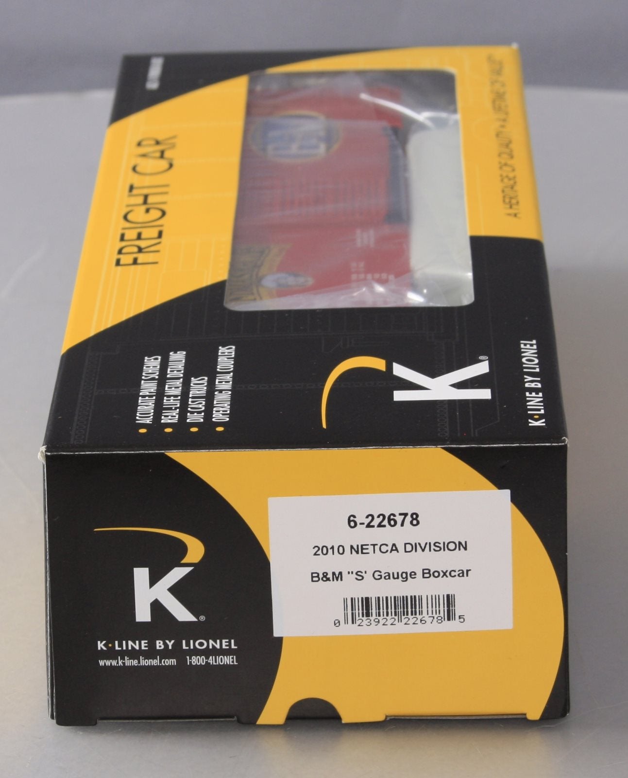 K-Line 6-22678 S Gauge NECTA Division B&M Boxcar #2010 LN/Box