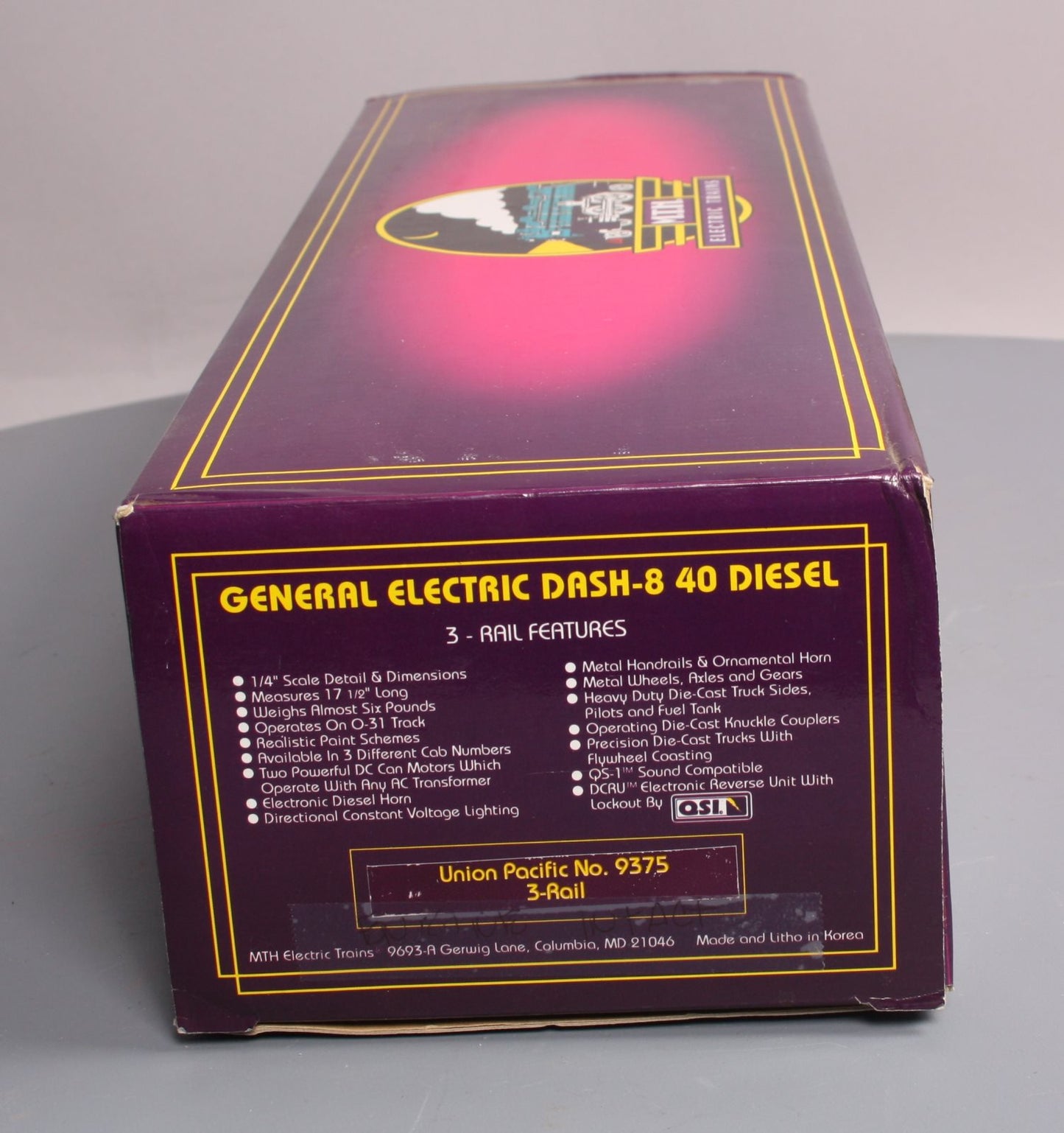MTH 20-2001-0 Union Pacific Dash-8 Diesel Engine #9375