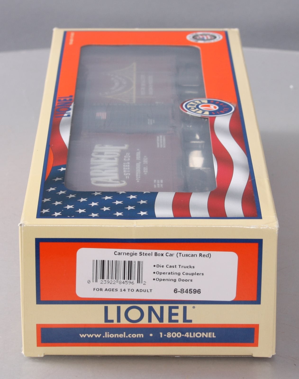 Lionel 6-84596 Carnegie Steel Box Car (Tuscan Red) LN/Box