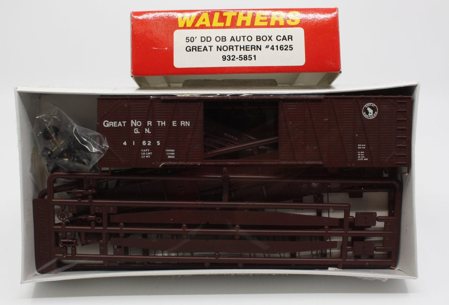 Walthers 932-5851 HO 50' DD OB Auto Box Car Great Northern #41625 NIB