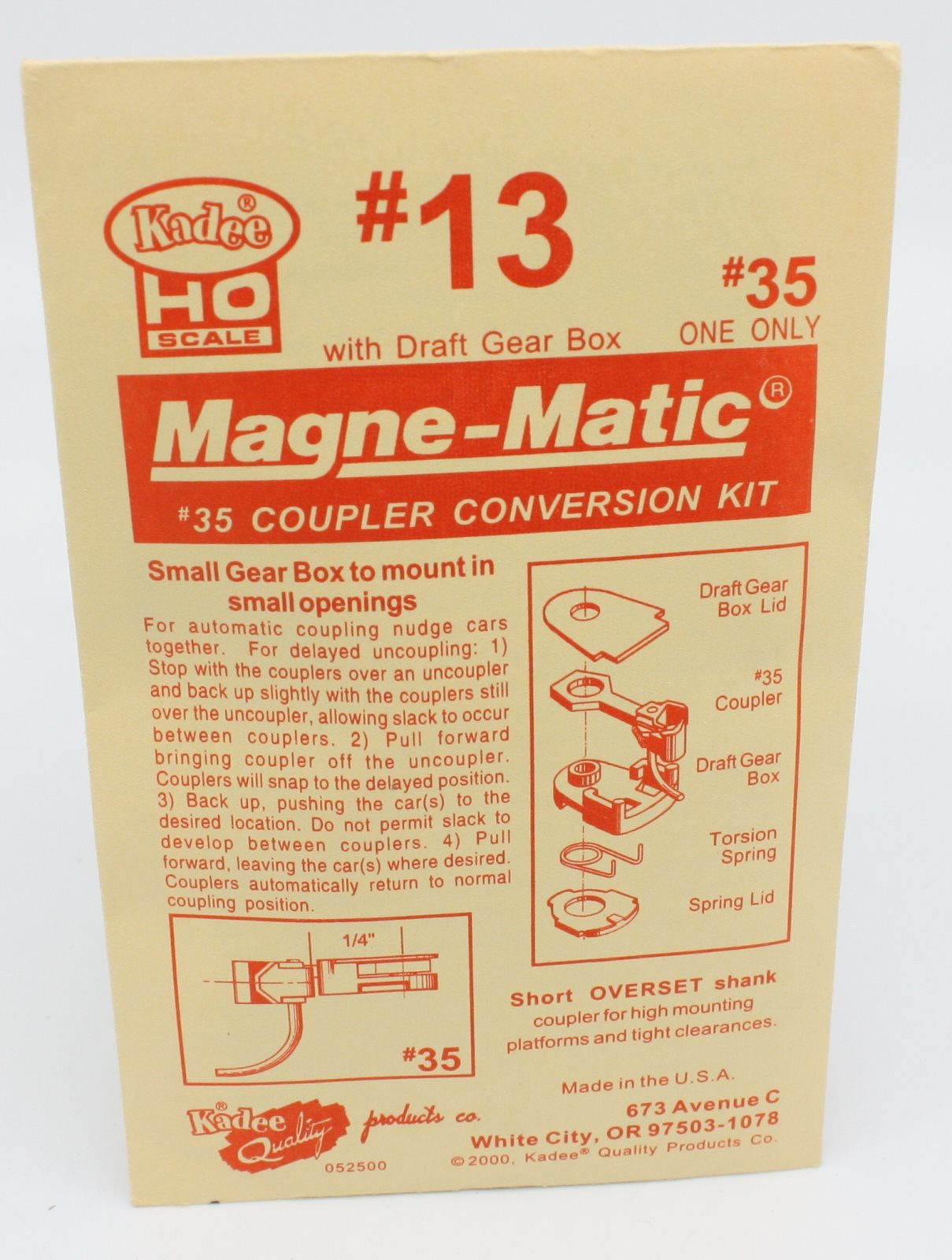Kadee 13 HO #35 Magne-Matic Coupler Conversion Kit