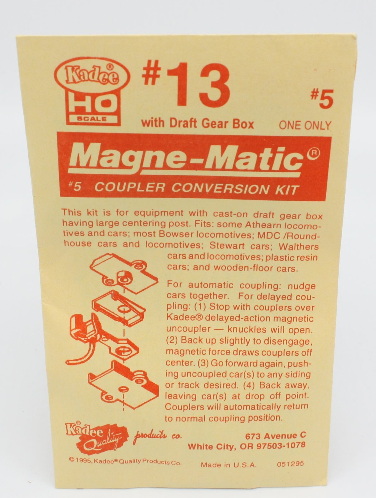 Kadee 13 HO #5 Magne-Matic Coupler Conversion Kit