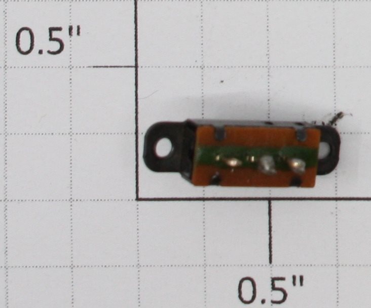 Lionel 625-3664-303X DPST Miniature Slide Switch with Tall Lever