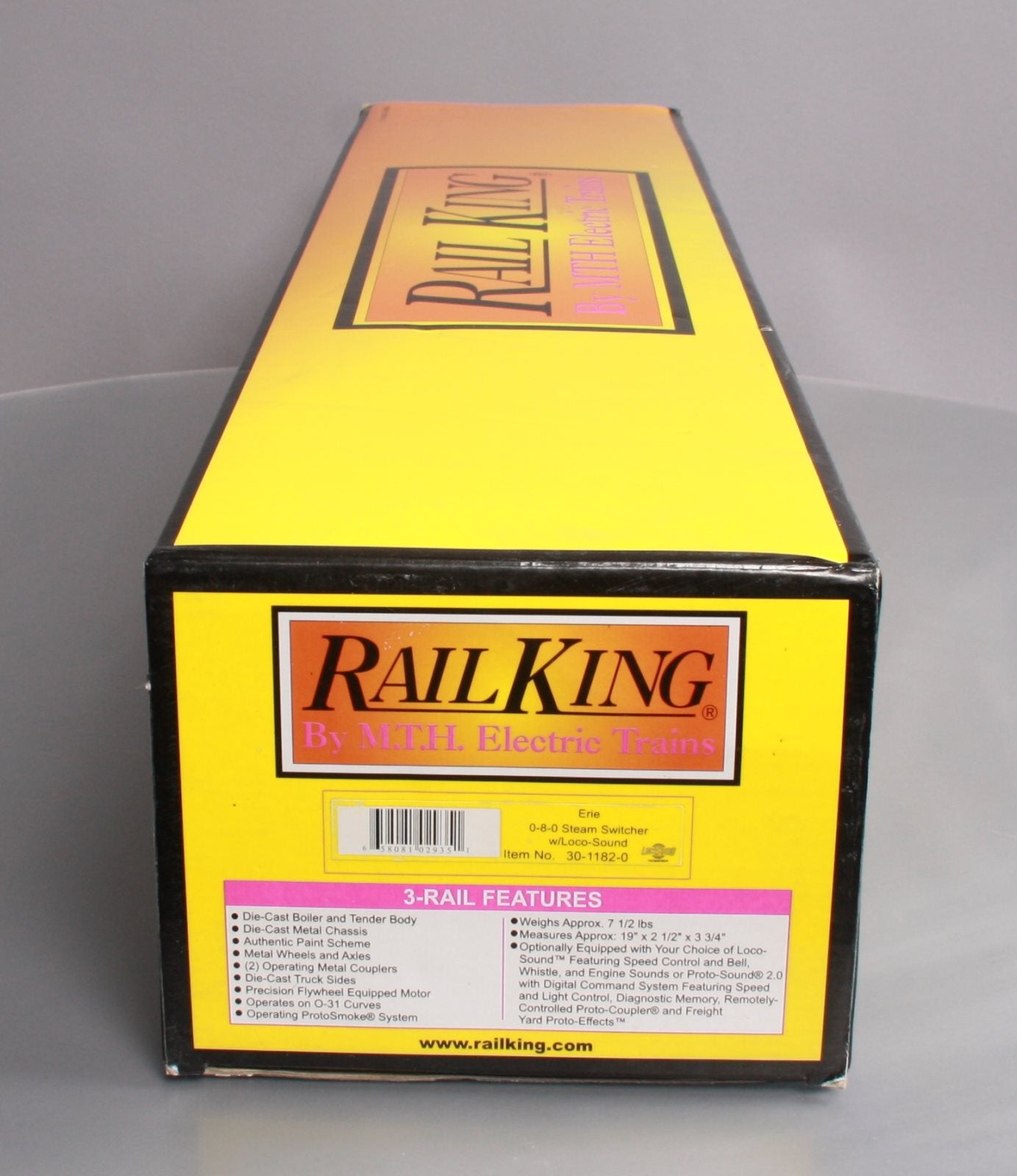 MTH 30-1182-0 Erie 0-8-0 Steam Switcher w/Loco-Sound #120 LN/Box