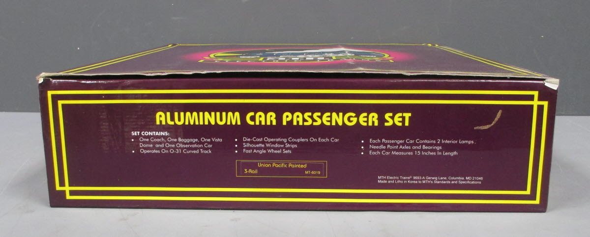 MTH 20-6019 Union Pacific 60' Aluminum Passenger Cars (Set of 4) LN/Box
