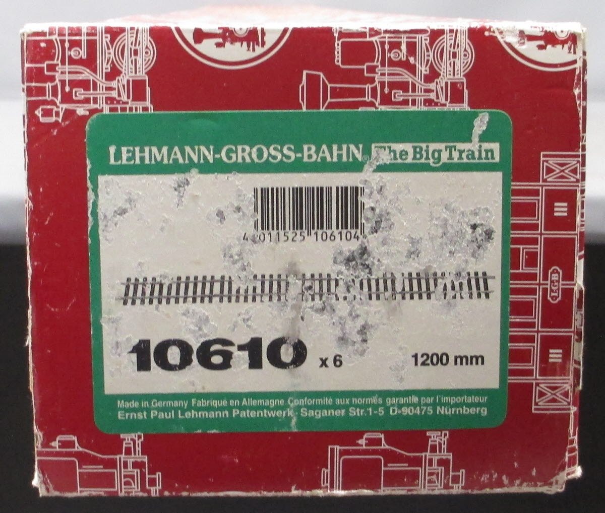 LGB 10610 G Gauge 48 Straight Track Box (Box of 6) EX/Box