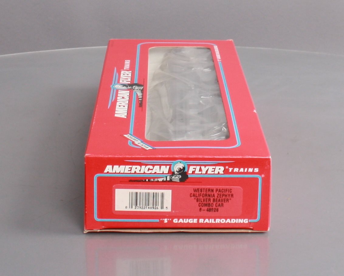 American Flyer 6-48926 S WP "Silver Beaver" California Zephyr Combine Car #801 NIB
