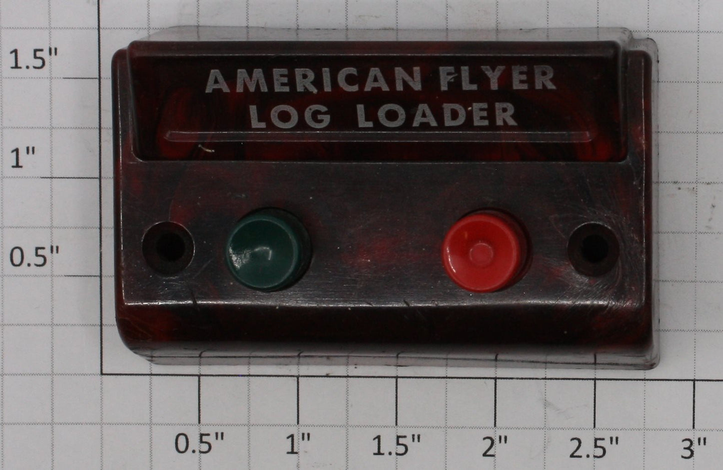 American Flyer 787C S Gauge Red Swirl 2 Button Log Loader Controller w/o Wire