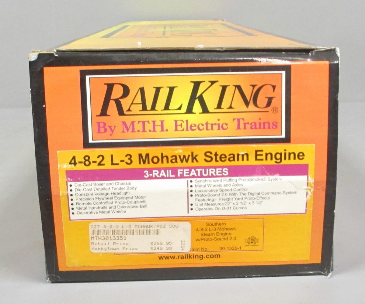 MTH 30-1335-1 Southern 4-8-2 L-3 Mohawk Steam Locomotive w/PS2 #1490 LN/Box