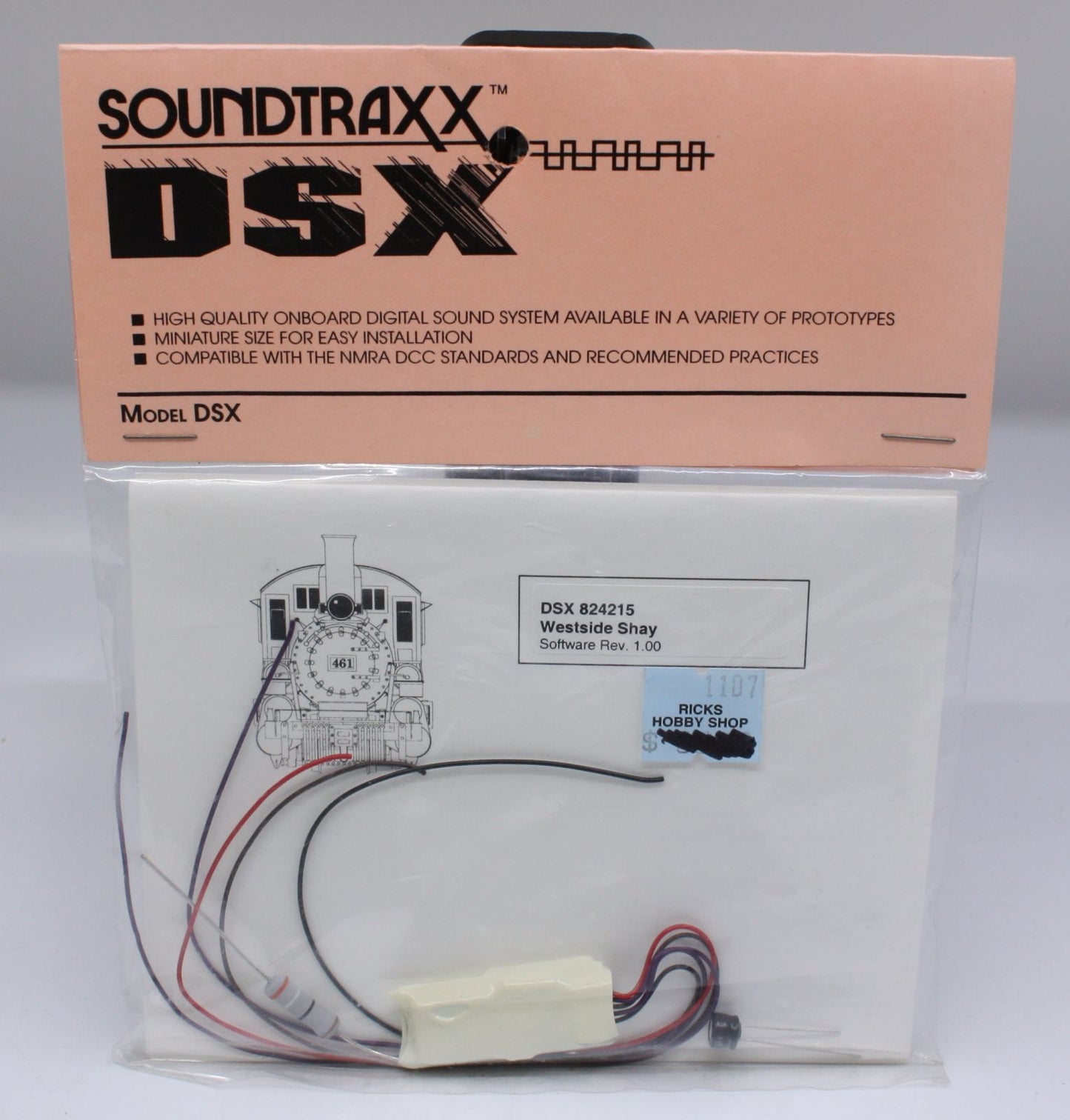 SoundTraxx 824215 Model DSX Westside Shay