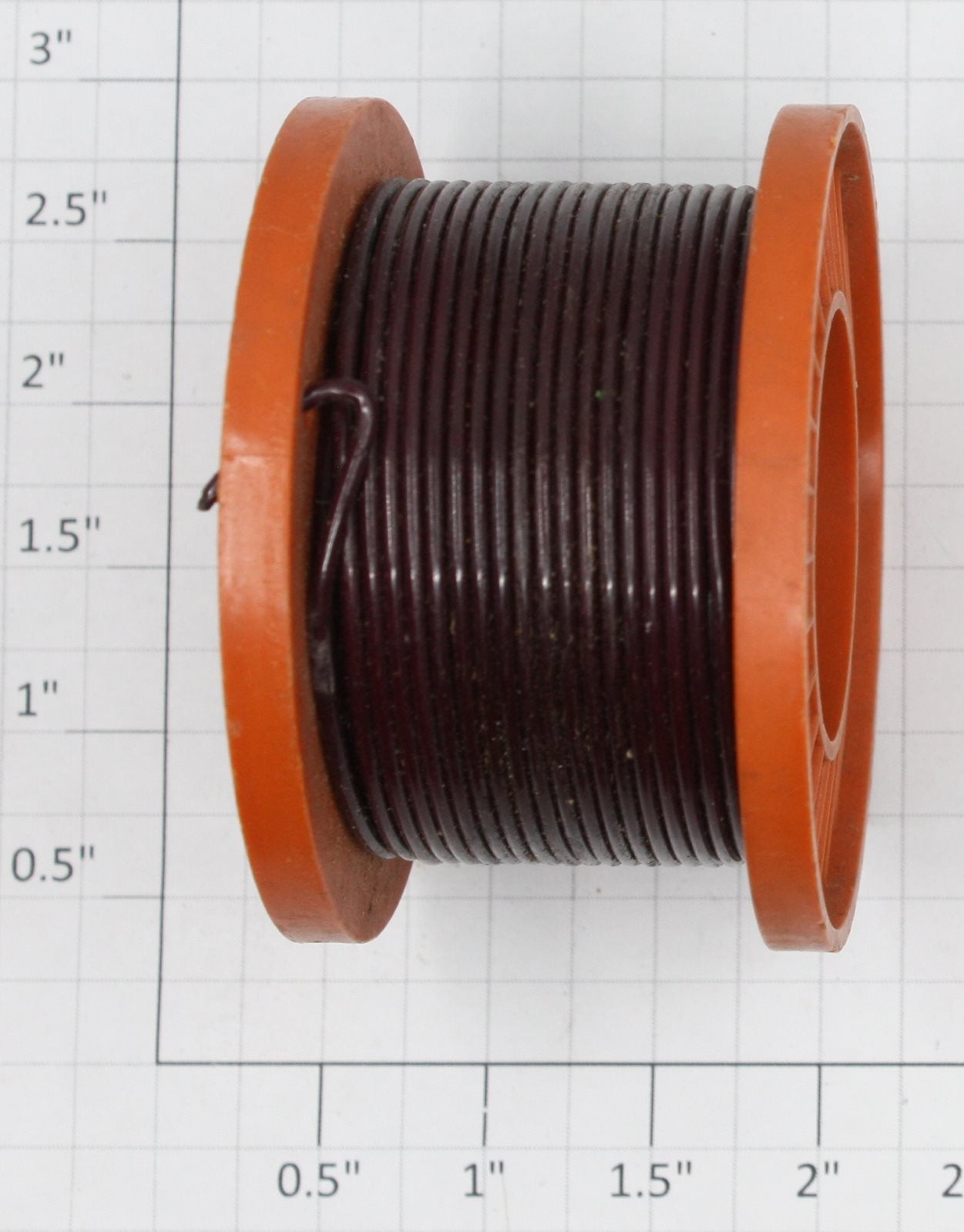 Lionel No. 40 O Gauge Orange Cable Reel with Solid 18 AWG Maroon No Tape Wire