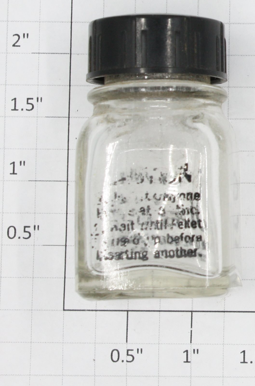Lionel SP Empty Vintage Smoke Pill Pellet Bottle Clear with Poor Lettering
