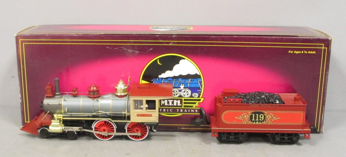 合同ユナイテッド N.P S-4 4-6-0 MTH 20-3238-1 UP 4-4-0 American Steam Locomotive & Tender #119 w