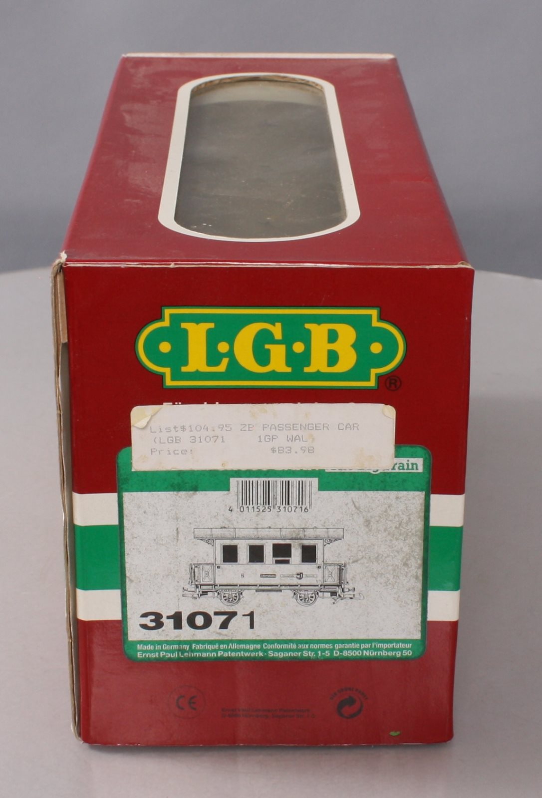 LGB 3107 G Scale Passenger Coach Car LN/Box