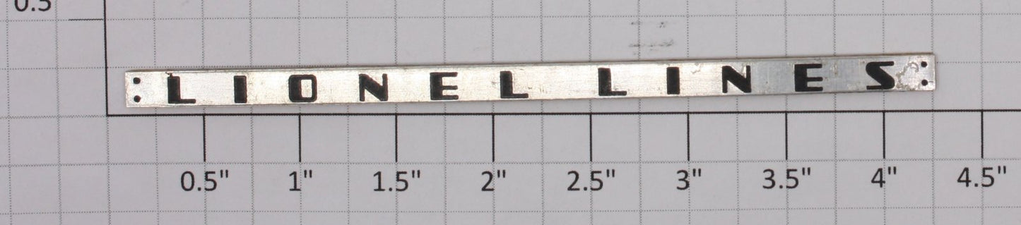 Lionel 2532-49X Lionel Lines Nameplate