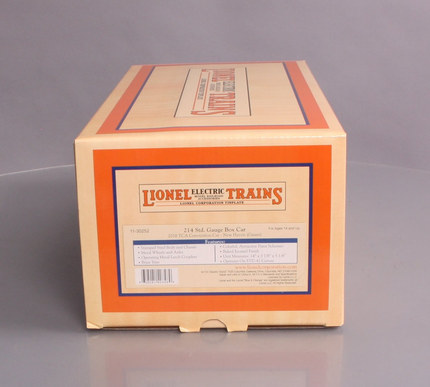 Lionel 11-30252 214 Std. Gauge Box Car-New Haven (Green) #22018 LN/Box