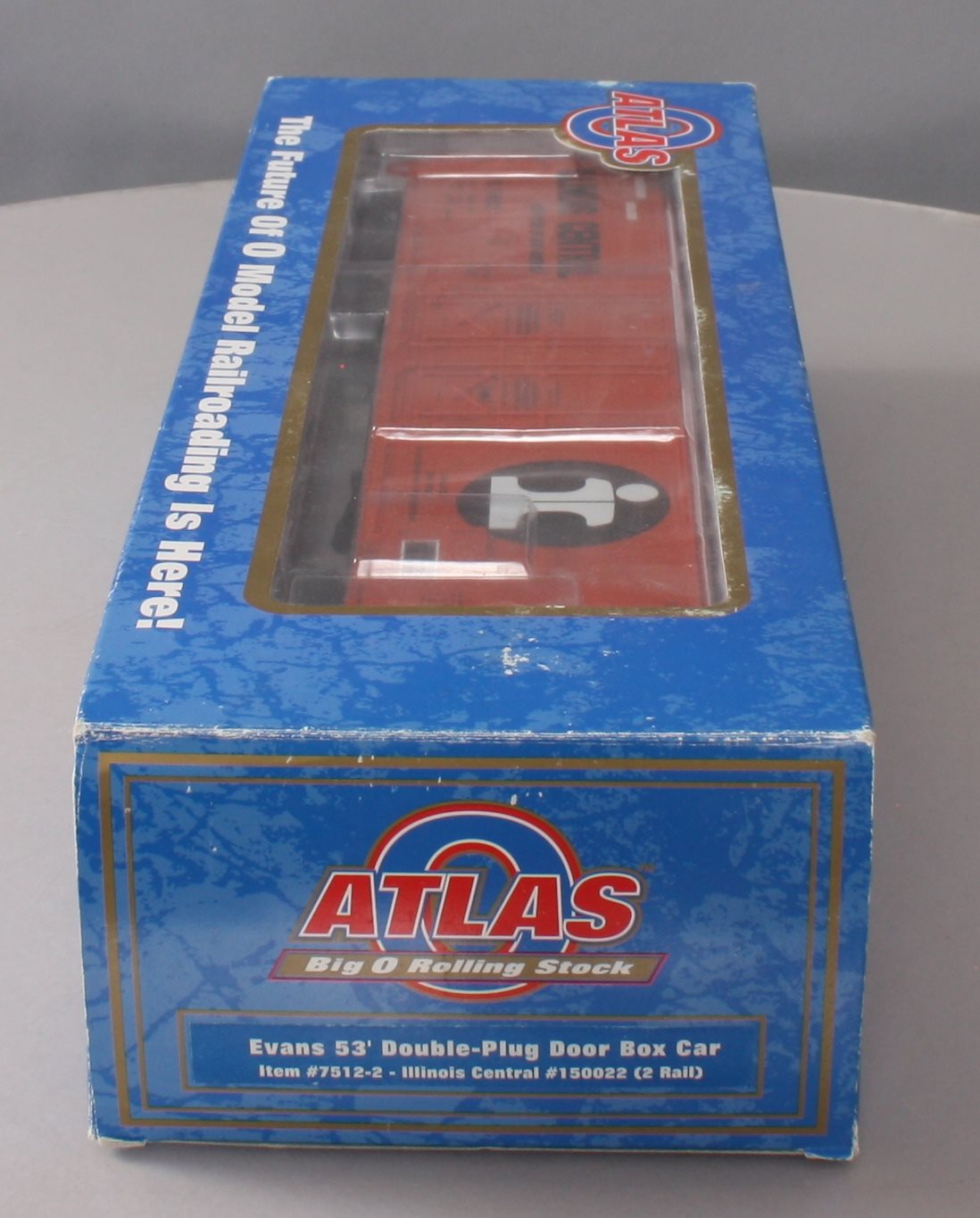 Atlas 7512-2 O Scale Illinois Central 53' Double-Plug Door Box Car (2-Rail) LN/Box