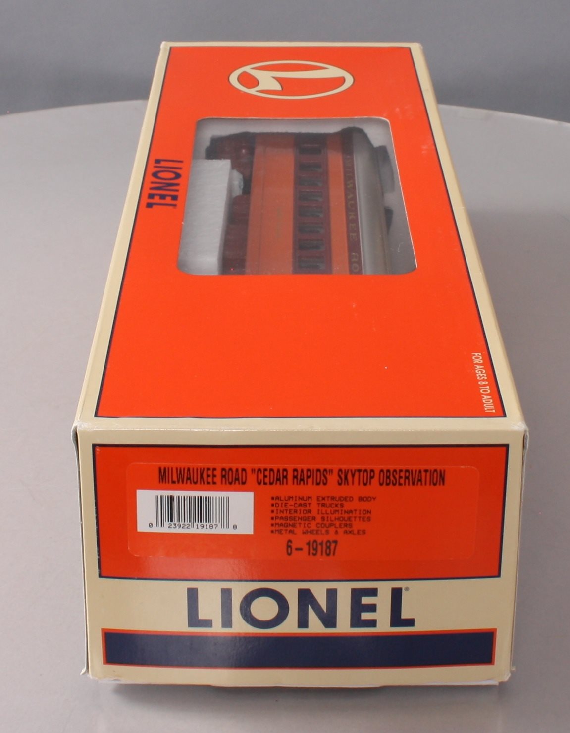 Lionel 6-19187 O Gauge Milwaukee Rd. Cedar Rapids Observation #186 EX/Box