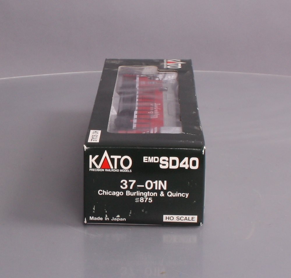 Kato 37-01N HO CBQ EMD SD40 Diesel Locomotive #875 LN/Box