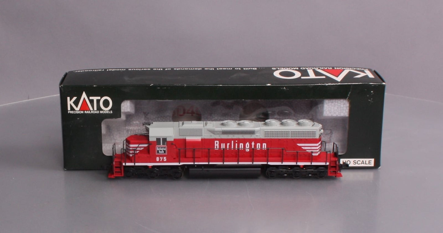 Kato 37-01N HO CBQ EMD SD40 Diesel Locomotive #875 LN/Box