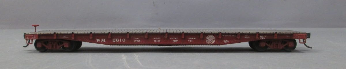 Walthers 920-104114 HO 53' AAR Flatcar - Ready to Run Western Maryland #2610