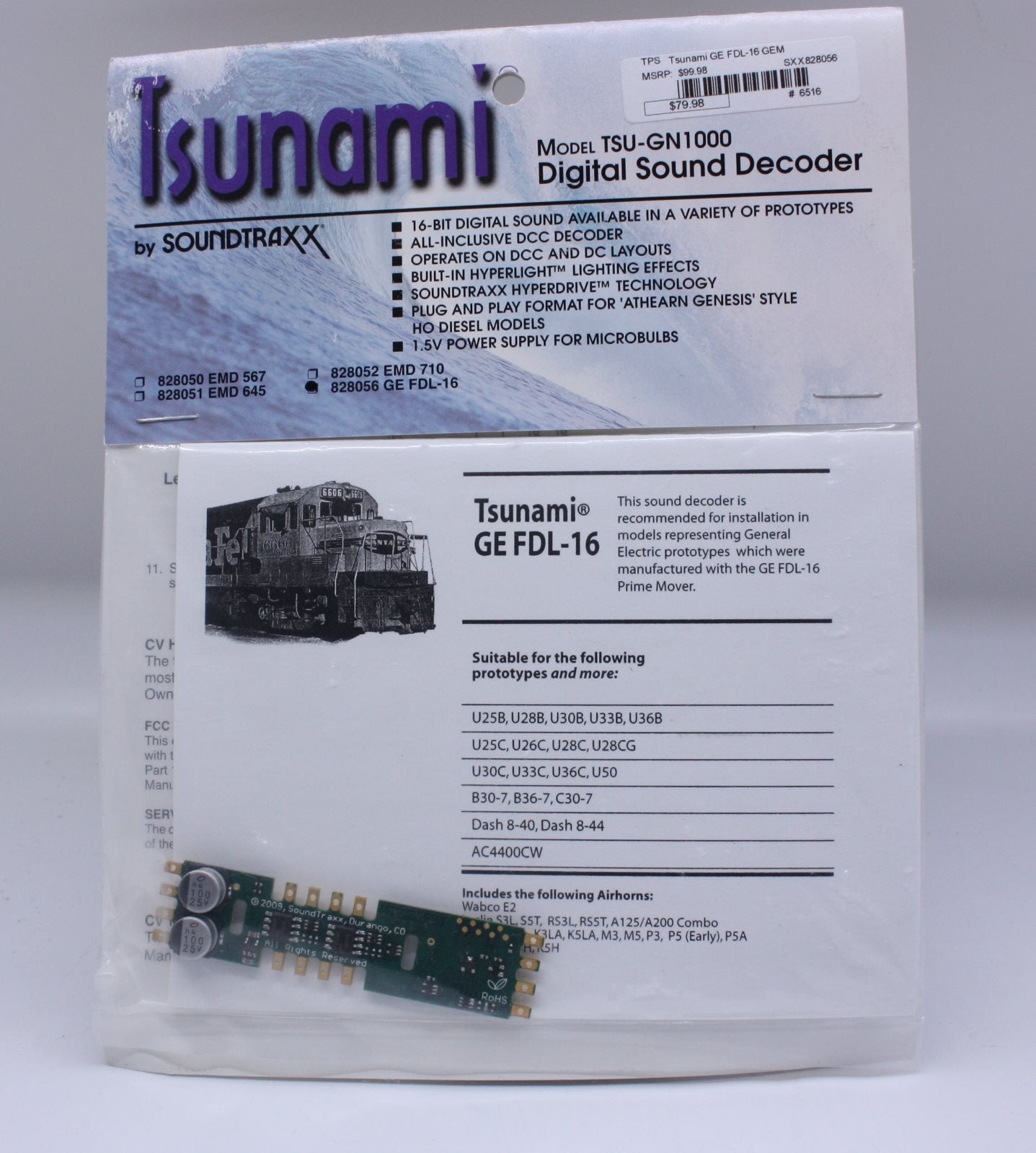 SoundTraxx 828056 TSU-GN1000 GE FDL-16