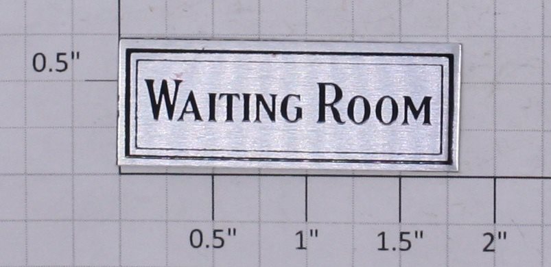 Lionel 124-3 Nickel Waiting Room Tin Sign