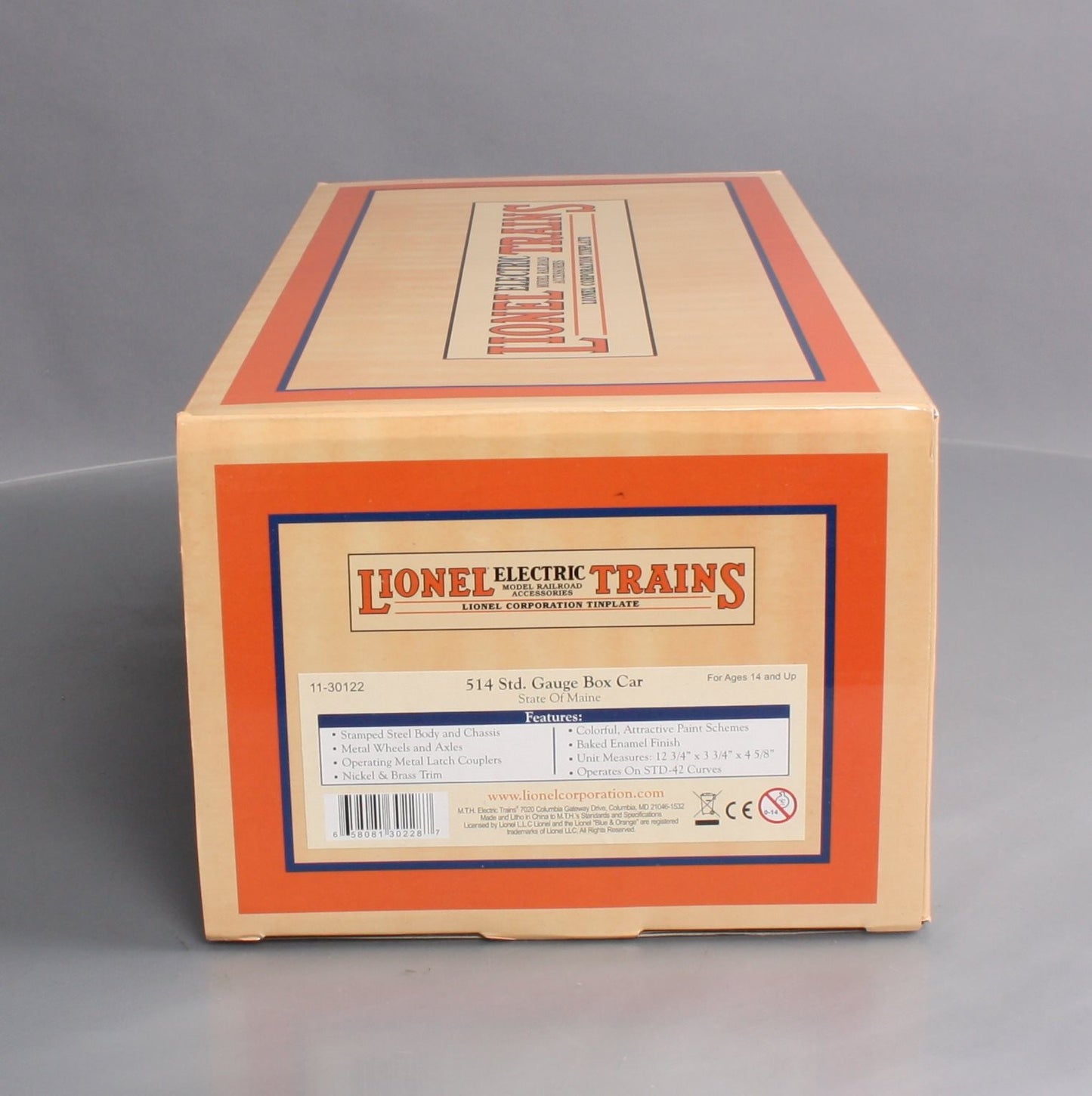 Lionel 11-30122 Std Gauge State of Maine Box Car LN/Box