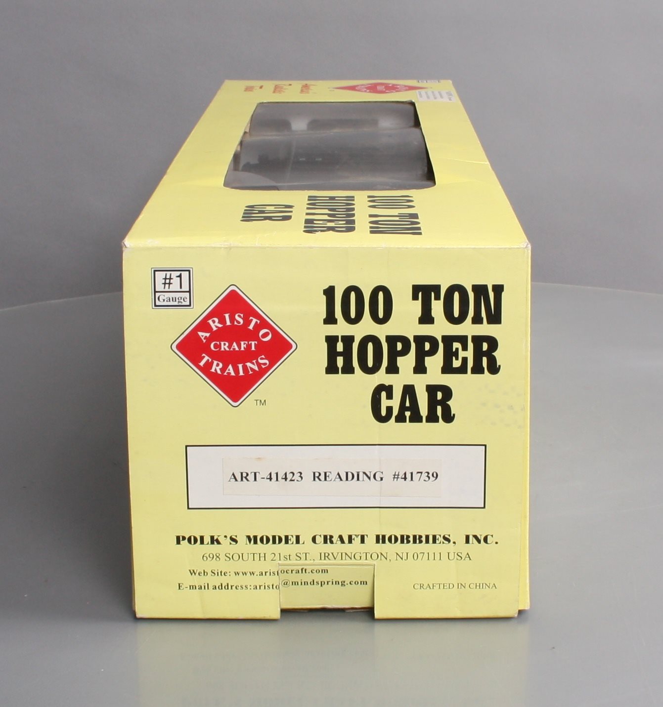Aristo-Craft 41423 G Scale Reading 3 Bay 100 Ton Coal Hopper #41739 LN/Box