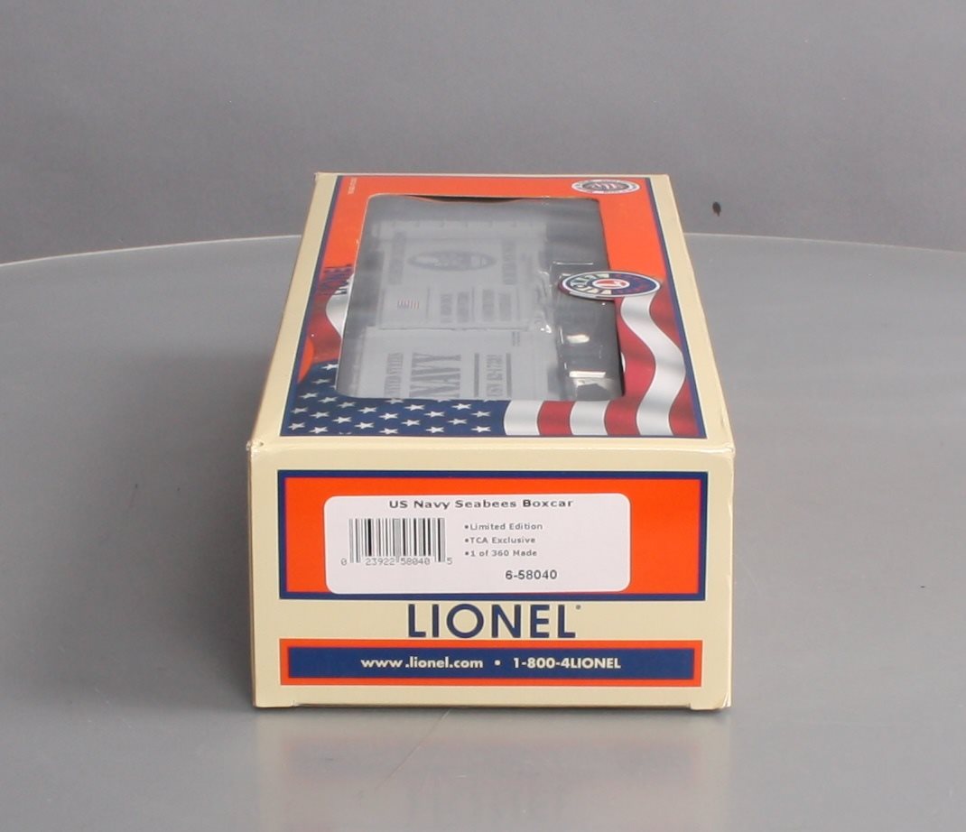 Lionel 6-58040 O Gauge RARE US Navy Seabase Boxcar (Only 360 MADE!) LN/Box