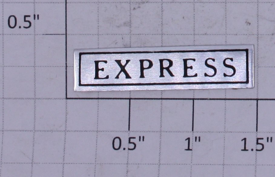 Lionel 126-111 Nickel Express Plate