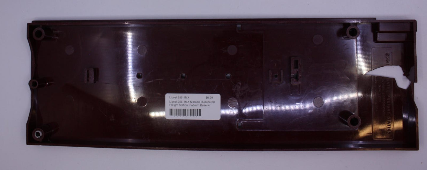 Lionel 256-1MX Maroon Illuminated Freight Station Platform Base with Flaws