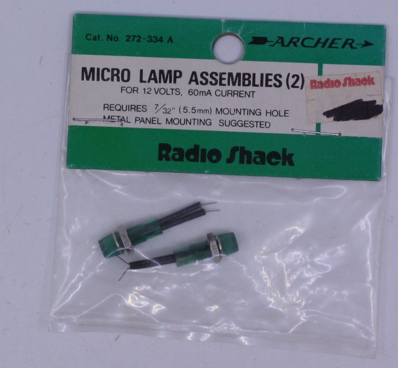 Radio Shack 272-334 Micro Lamp Assemblies (Pack of 2)