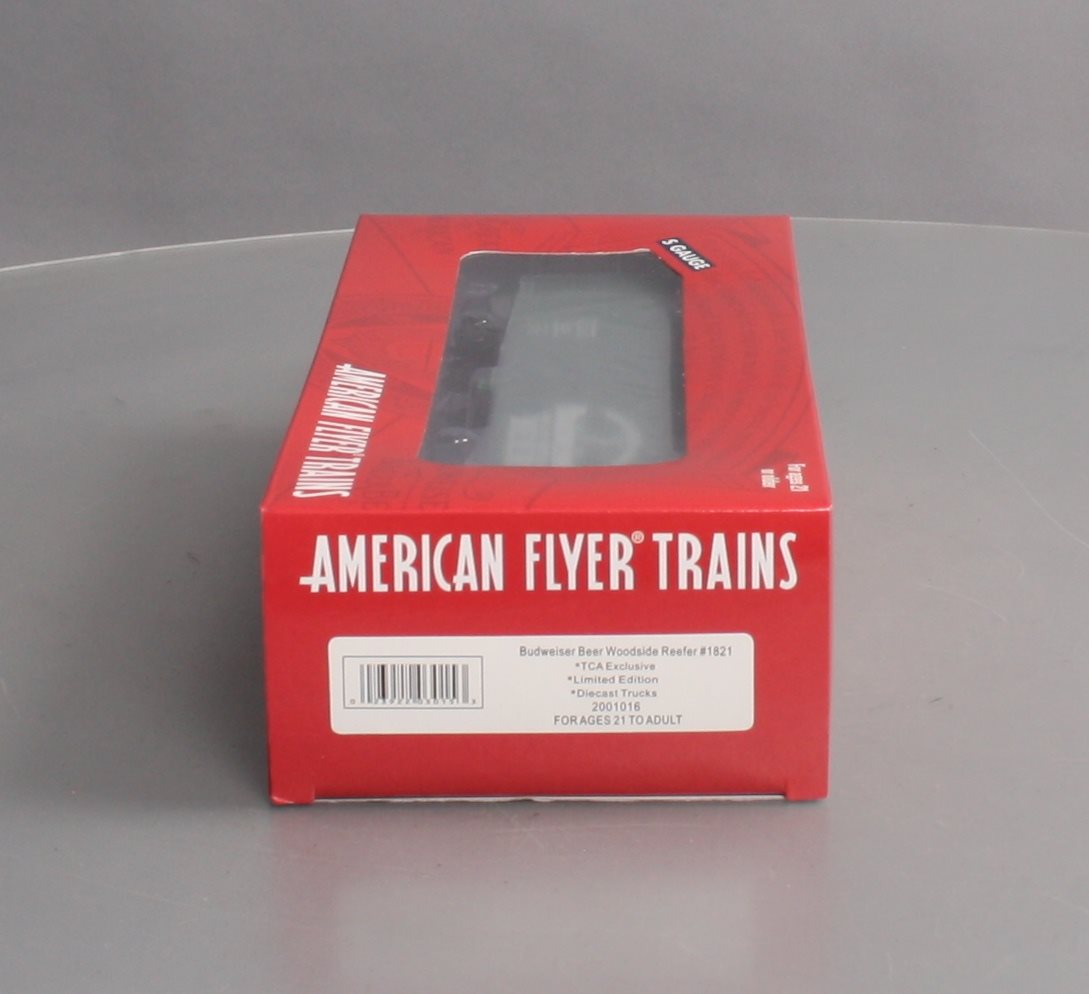 American Flyer 2001016 S Gauge Budweiser Beer Woodside Reefer #1821 LN/Box