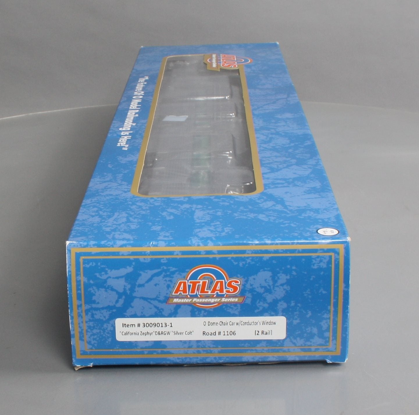 Atlas 3009013-1 O D&RGW "Silver Colt" Dome Car with Window 2-Rail #1106