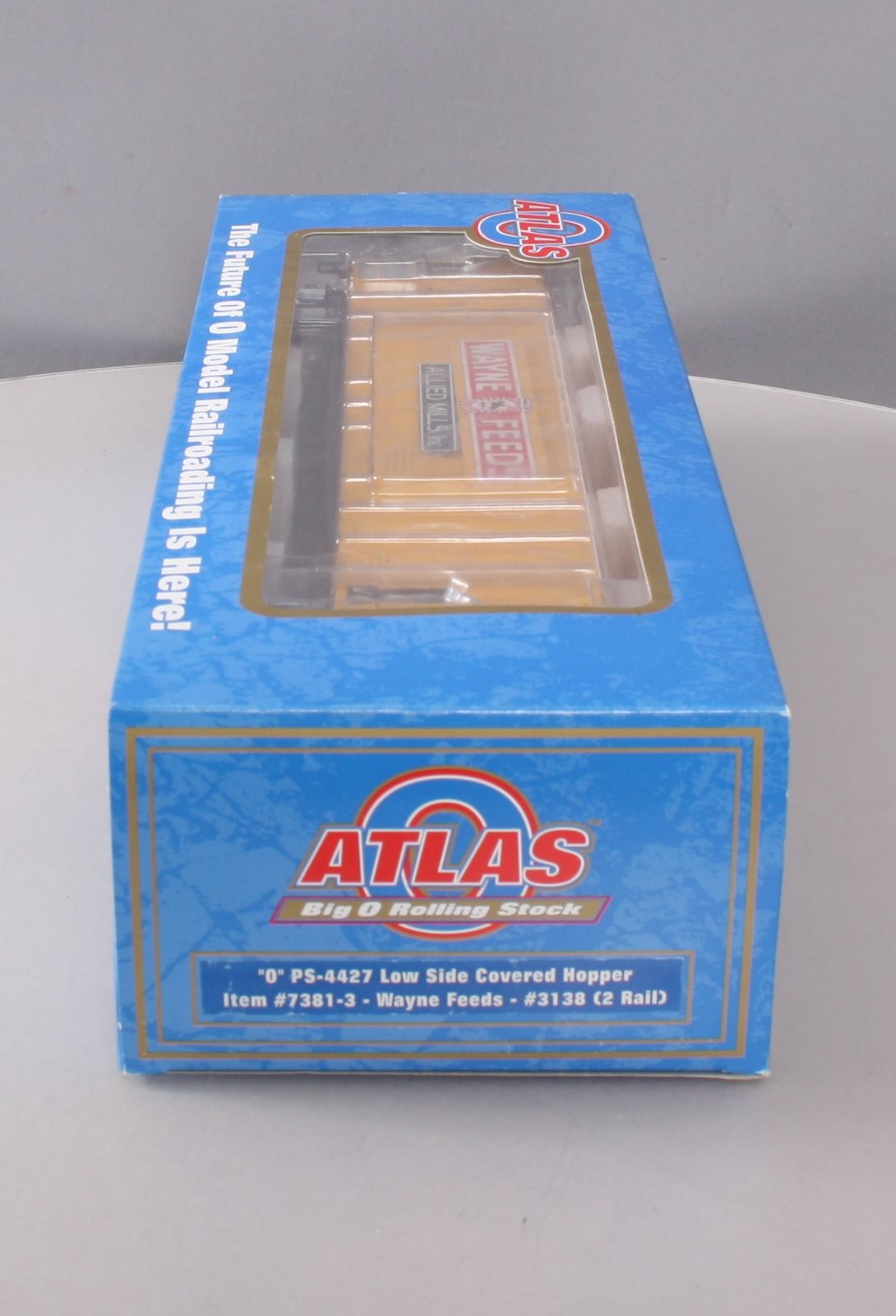 Atlas 7381-3 O Scale Wayne Feeds Low Side Covered Hopper #3138 (2-Rail) LN/Box
