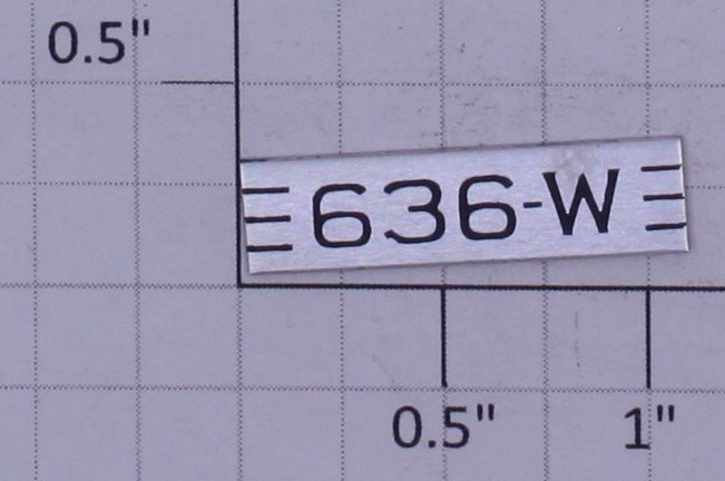 Lionel 636W-1 Adhesive Nameplate