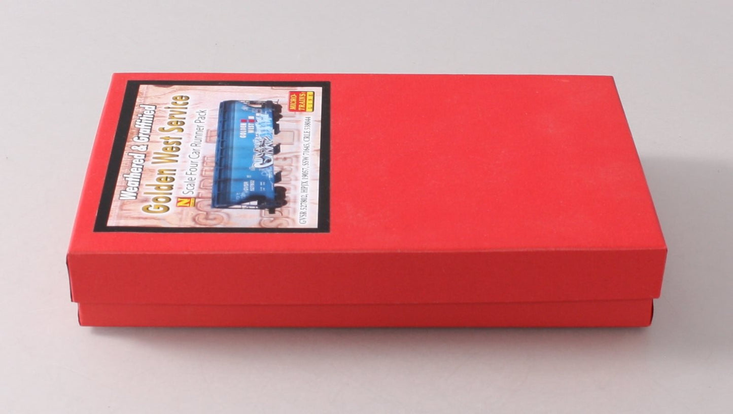 Micro-Trains 99305280 N Golden West 3 Bay Center Flow Covered Hopper (Set of 4)