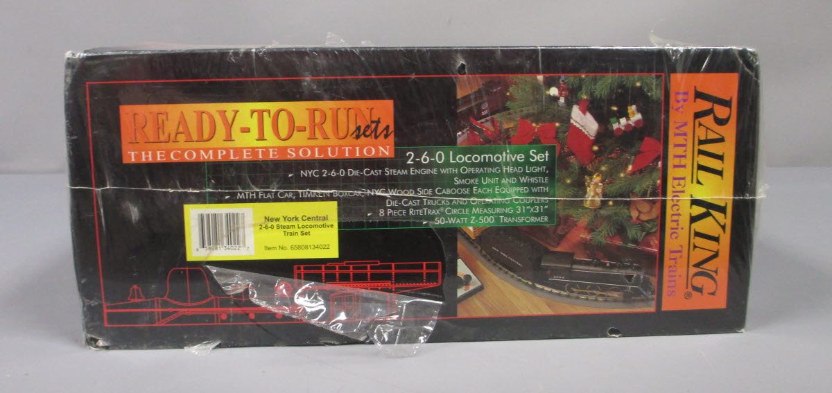MTH 65808134022 O New York Central 2-6-0 Steam Locomotive Train Set NIB